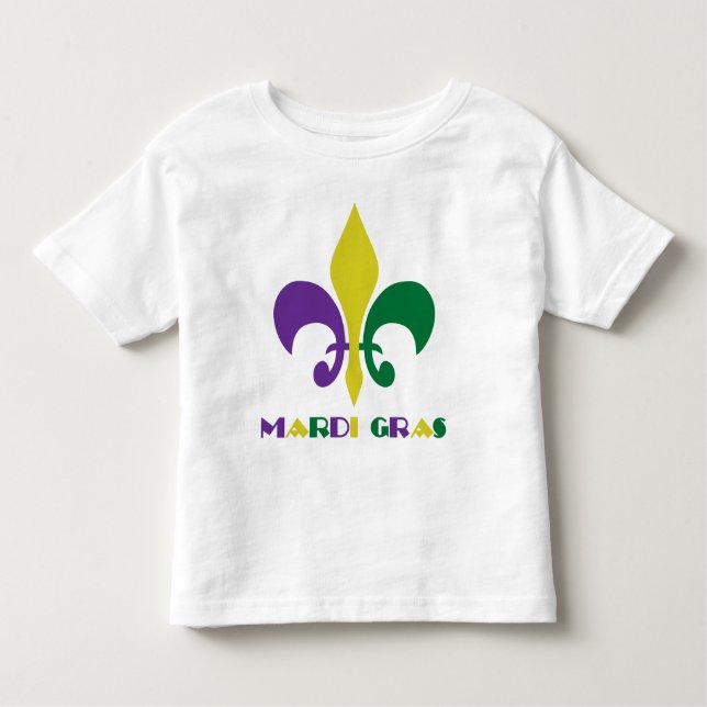 Mardi Gras ~ Fleur De Lis Toddler T-Shirt (Front)