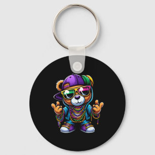 Mardi Gras For Boys Mens Hip Hop Bear New Orleans Key Ring