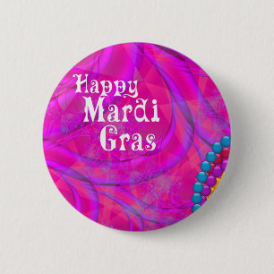 Mardi Gras Fractals Button