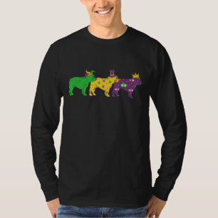 Mardi Gras French Bulldog Beads Festival Jester Ha T-Shirt