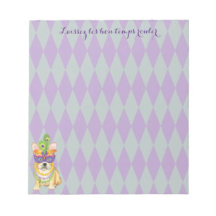 Mardi Gras Frenchie Notepad