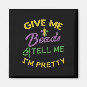 Mardi Gras Funny Beads Unique New Orleans Gift Magnet
