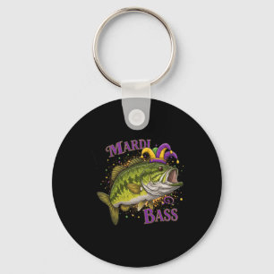 Mardi Gras - Funny Fishing Design Key Ring