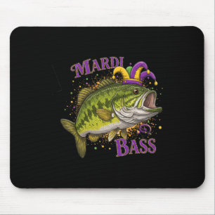 Mardi Gras - Funny Fishing Design Mouse Pad