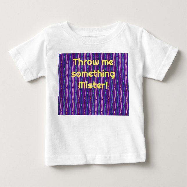 Mardi Gras Geometric Repeat  Baby T-Shirt (Front)