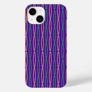 Mardi Gras Geometric Repeat  Case-Mate iPhone 14 Case