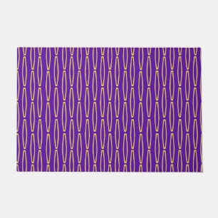 Mardi Gras Geometric Repeat  Doormat