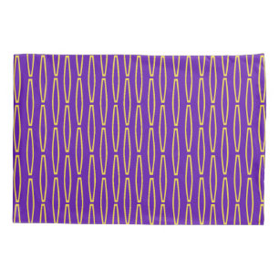 Mardi Gras Geometric Repeat  Pillowcase