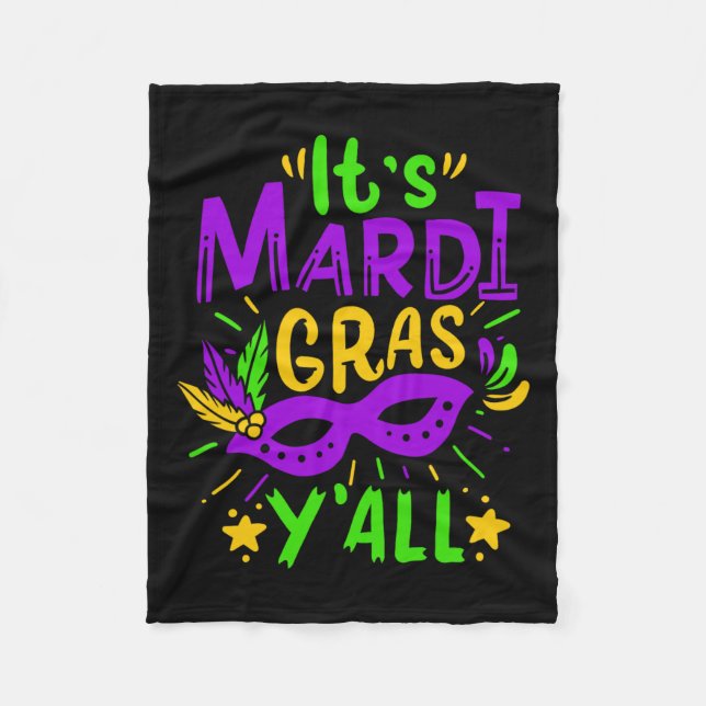 Mardi Gras Gift  Fleece Blanket (Front)
