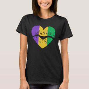 Mardi Gras Girl Lips Festival Colors Carnival T-Shirt