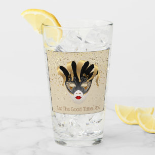 Mardi Gras Glass-Let The Good Times Roll Glass