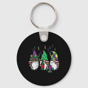 Mardi Gras Gnomes Funny Outfit Gnomies Squad Tee W Key Ring