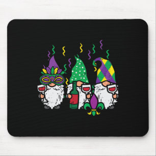 Mardi Gras Gnomes Funny Outfit Gnomies Squad Tee W Mouse Pad