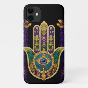 Mardi Gras Gold Purple Green Hamsas Art Case-Mate iPhone Case
