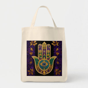 Mardi Gras Gold Purple Green Hamsas Art Tote Bag