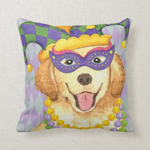 Mardi Gras Golden Cushion