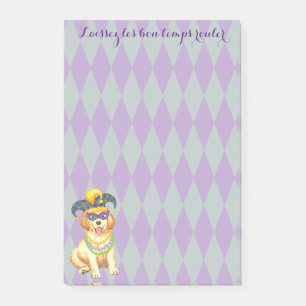 Mardi Gras Golden Post-it Notes