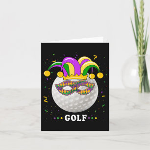 Mardi Gras Golf Costume Mardi Gras Jester Hat Golf Card