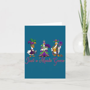 Mardi Gras Goose 2026 Gift Funny Tee Men, Women  Card