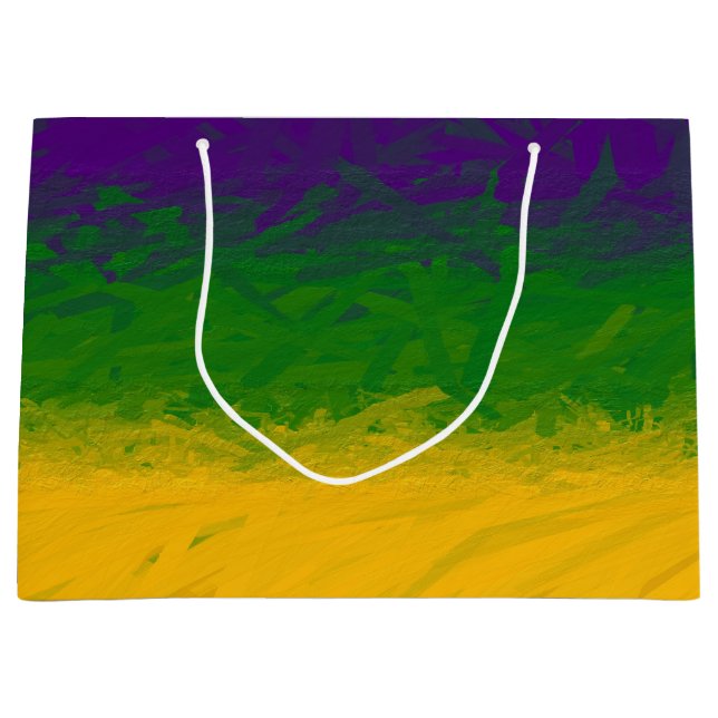 Mardi Gras Gradient Large Gift Bag (Front)