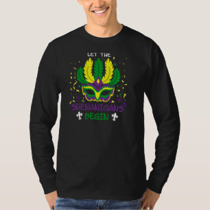 Mardi Gras Grape Mask Circus Let The Shenanigans B T-Shirt