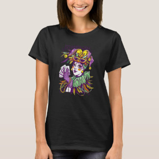 Mardi Gras Grape Mask Woman Chester Head T-Shirt