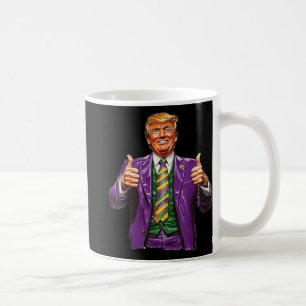 Mardi Gras Great Again Donald Trump American Flag Coffee Mug