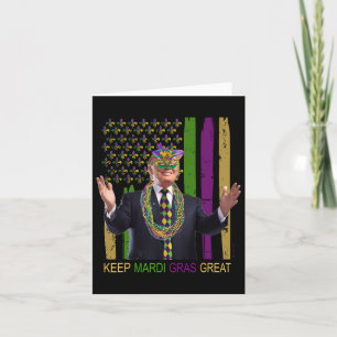 Mardi Gras Great Funny Trump Mardi Gras 2020 Flag Card