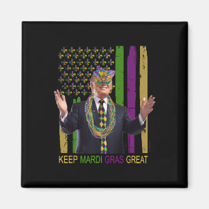 Mardi Gras Great Funny Trump Mardi Gras 2020 Flag Magnet
