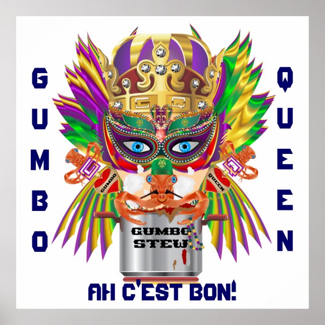 Mardi Gras Gumbo Queen View Hints please Poster (Front)