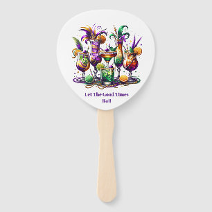 Mardi Gras Hand Fan