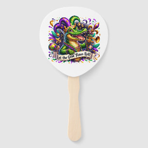 Mardi Gras Hand Fan