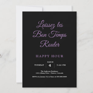 Mardi Gras Happy Hour Invitation