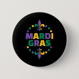 Mardi Gras Happy Mardi Gras Carnival 6 Cm Round Badge