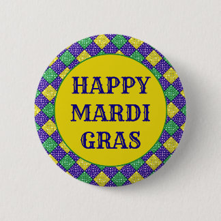 Mardi Gras Harlequin Diamond Carnival Pattern 6 Cm Round Badge