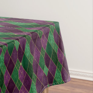 Mardi Gras Harlequin Diamond Tablecloth