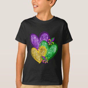 Mardi Gras Heart Fleur-de-lis Symbol Carnival Men  T-Shirt