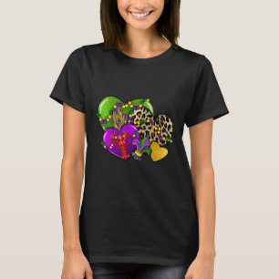 Mardi Gras Hearts Cute Outfit Women Girls Kids Tod T-Shirt