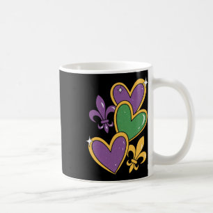 Mardi Gras Hearts Women Girls Kids Toddler Coffee Mug