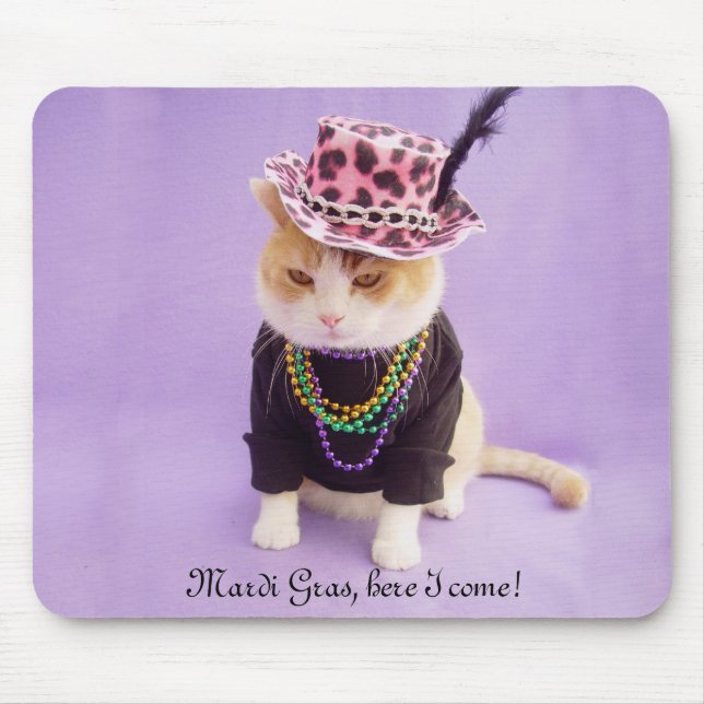 Mardi Gras, here I come! Mouse Pad (Front)