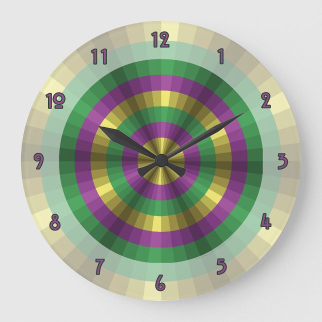 Mardi Gras Illusion Clock (Front)