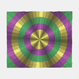 Mardi Gras Illusion Fleece Blanket
