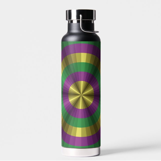 Mardi Gras Illusion Water Bottle (Left)