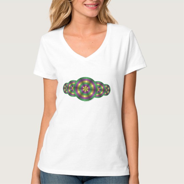 Mardi Gras Illusion Women's Light Shirt (Front)