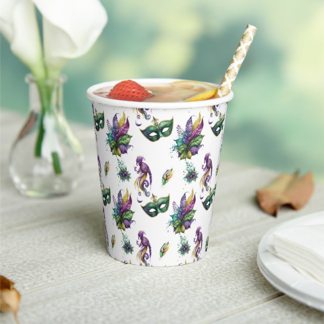 Mardi Gras Inspired Paper Cups (Insitu)