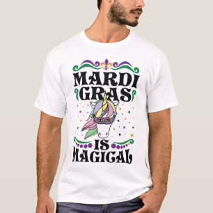 Mardi Gras Is Magical Cute Unicorn T-Shirt