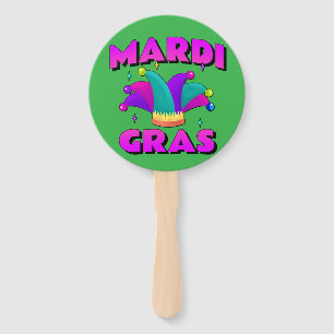 Mardi Gras Jester Hat Hand Fan