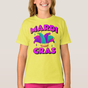 Mardi Gras Jester Hat Kids Shirt