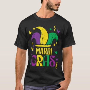 Mardi Gras Jester Hat Outfit Carnival Men Women Ki T-Shirt