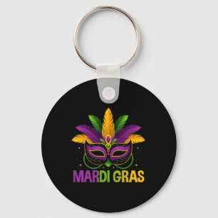 Mardi Gras Jester Mask Costume Kids Girls Boys Men Key Ring